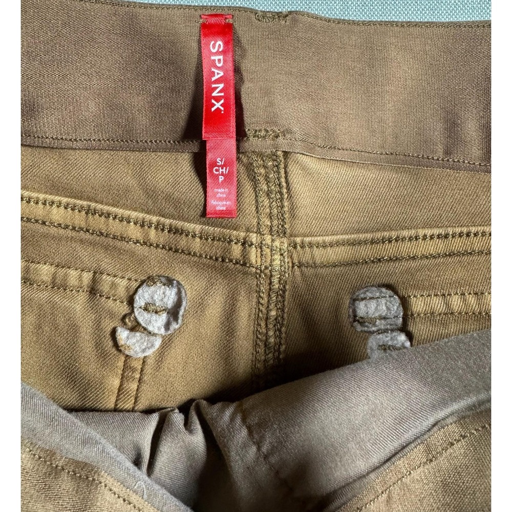 Spanx Pants Womens Small Brown Stretch Twill Ankle Cargo Slim Pull On 20311R NEW - Picture 5 of 12